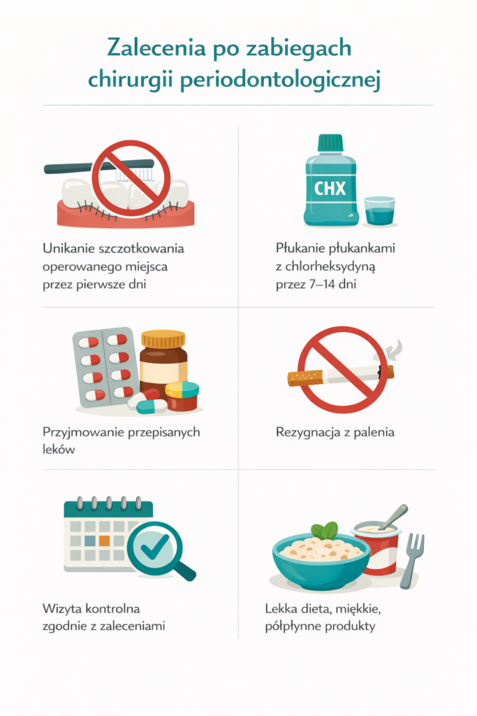 Leczenie chorób przyzębia – zalecenia po zabiegach chirurgii periodontologicznej